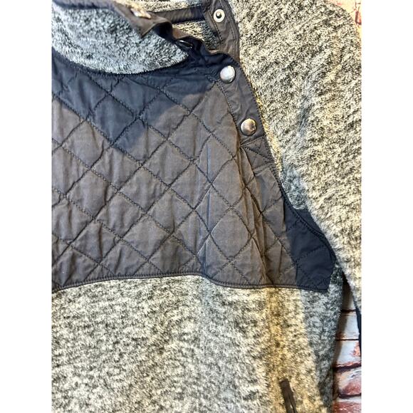 Abercrombie and Fitch gray fleece pullover jacket asymmetric snap women's small - Picture 6 of 6